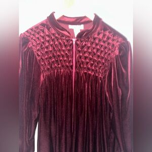 Vintage Elegant Saybury Burgundy velour Velvet night dress